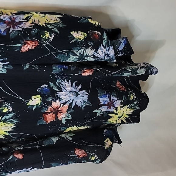 O'neill Floral Double Strap Flowy Low Back 100% Viscose Dress - Picture 4 of 8